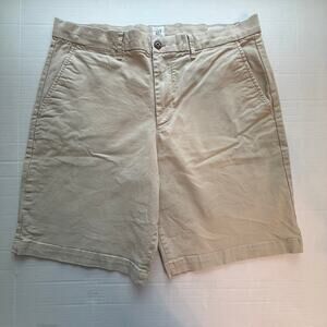 Gap Men's 10" Flat Front Chino Style Casual Cotton Stretch Shorts Size 34 Khaki